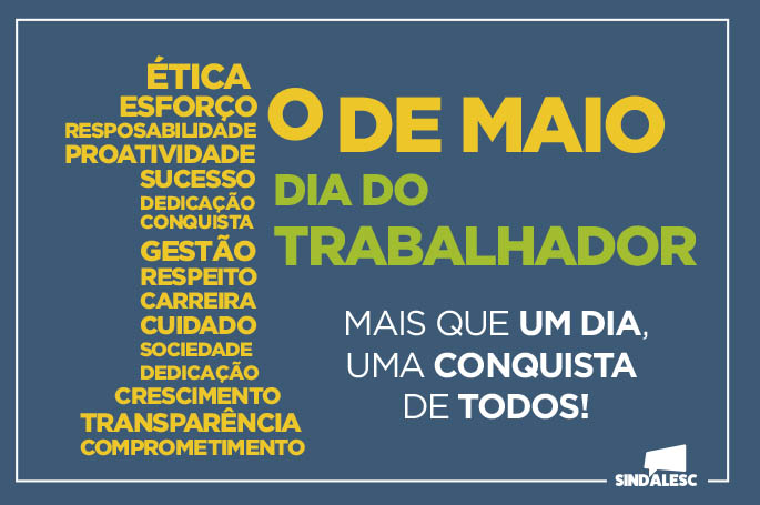 1º de maio – Dia do trabalhador
