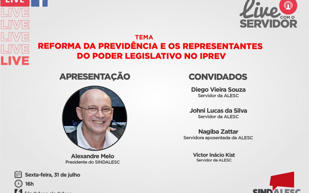 SINDALESC realiza live com representantes do Poder legislativo no IPREV