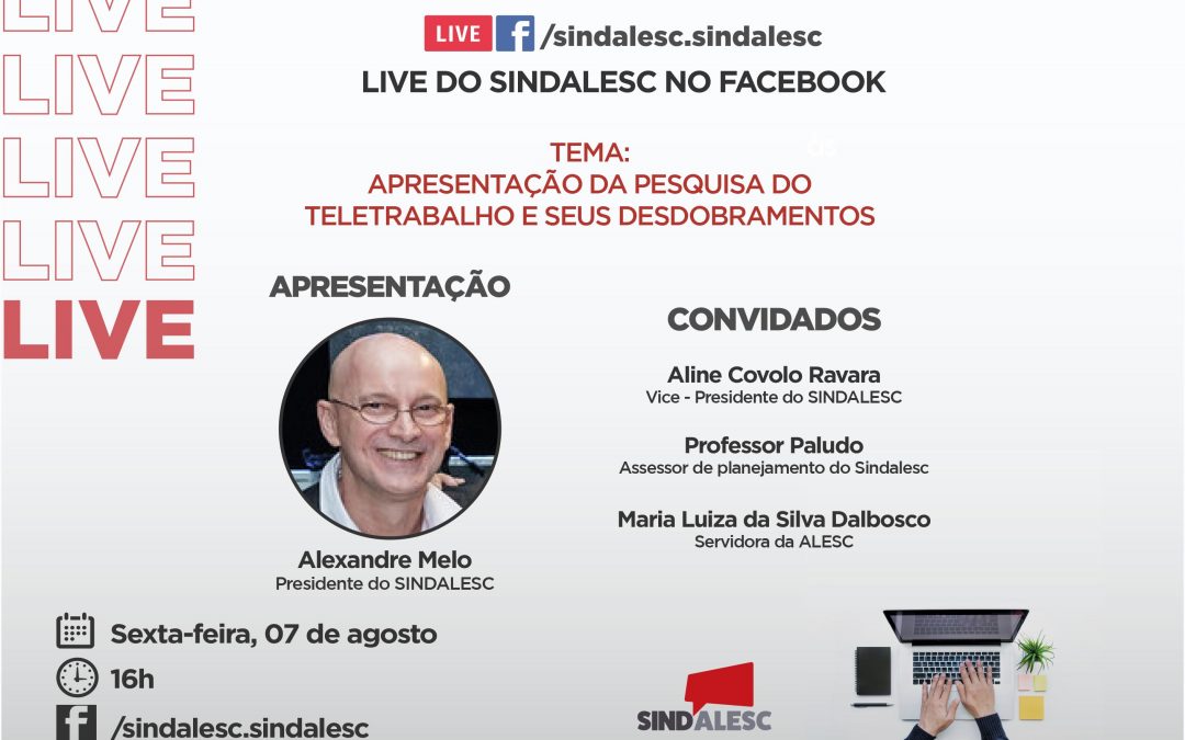 Sindalesc apresenta resultado da pesquisa do teletrabalho nesta sexta