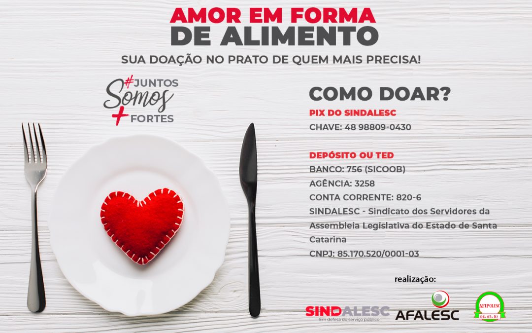 Sua doação no prato de quem mais precisa!