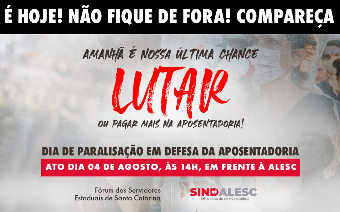 É HOJE!! É NOSSA ÚLTIMA CHANCE